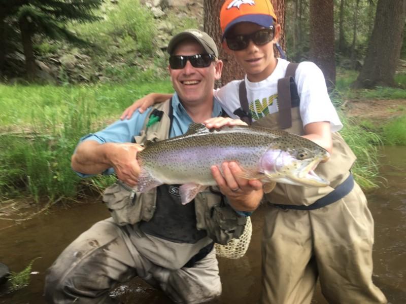 Gorgeous Rainbow Trout with a hook jaw on the Private Section of water with North Fork Ranch Guide Service.